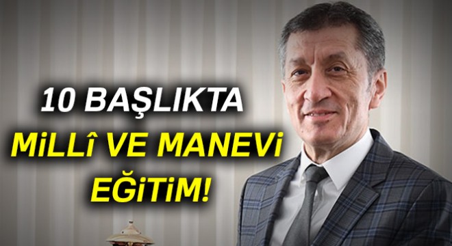 10 başlıkta millî ve manevi eğitim