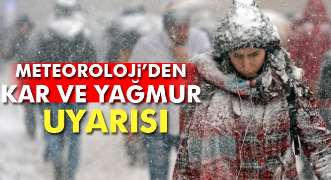 12 Ocak 2017 yurtta hava durumu! Meteoroloji den kar ve yağmur uyarısı