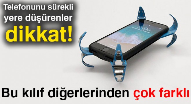 4 ayak üzerine düşen telefon kılıfı