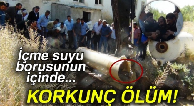 500 lük içme suyu borusuna düşen işçinin cesedi bulundu