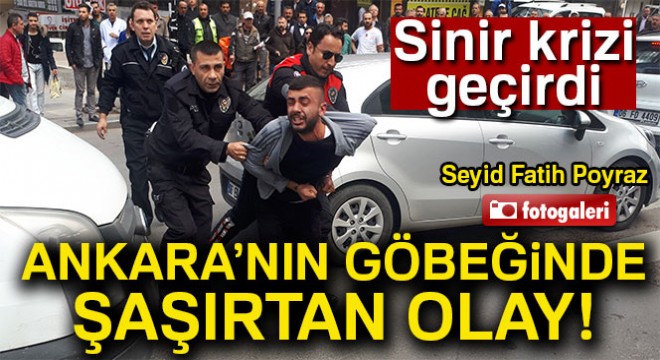 Başkentte sokak ortasında polise bıçak çektiler