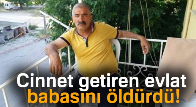 Cinnet getiren evlat babasını öldürdü