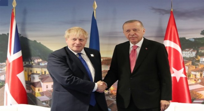 Cumhurbaşkanı Erdoğan, İngiltere Başbakanı Johnson ile görüştü