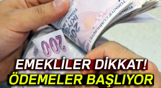 Emekliye fark ödemesi bugün yapılacak