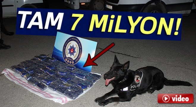 Erzincan da 7 milyon TL’lik uyuşturucu ele geçirildi