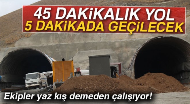 Güzeldere Tüneli’nde kış mesaisi