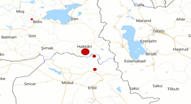 Hakkari de deprem