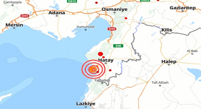 Hatay da deprem