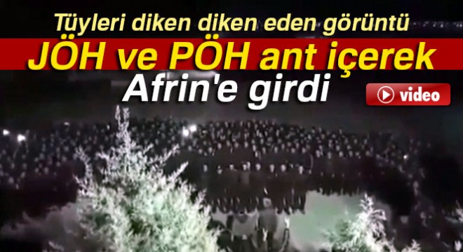 JÖH ve PÖH timleri ant içerek Afrin e girdi