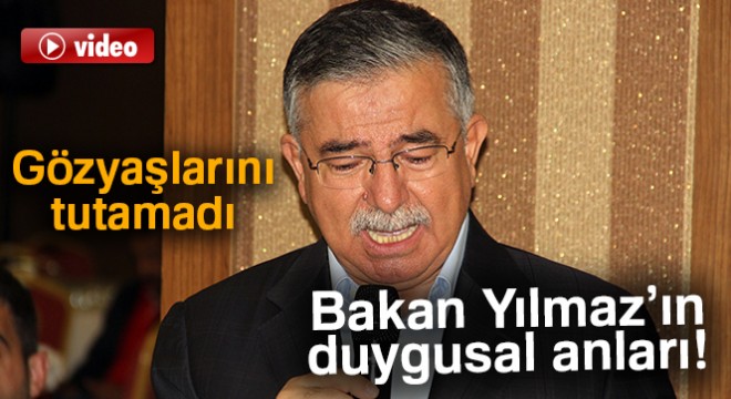 Milli Eğitim Bakanı Yılmaz kürsüde duygusal anlar yaşadı