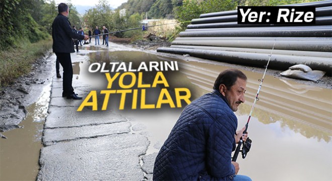 Olta ile yol protestosu