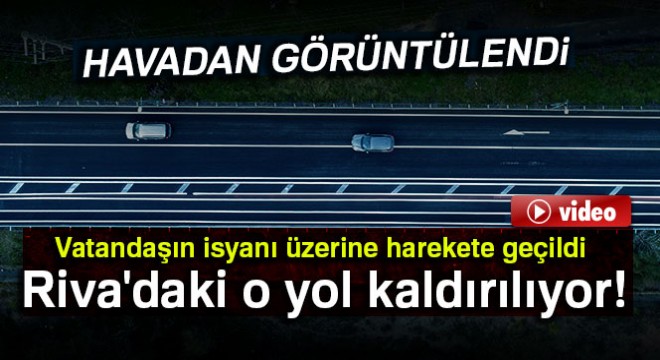 Riva da kazaların yaşandığı bisiklet yolu havadan görüntülendi