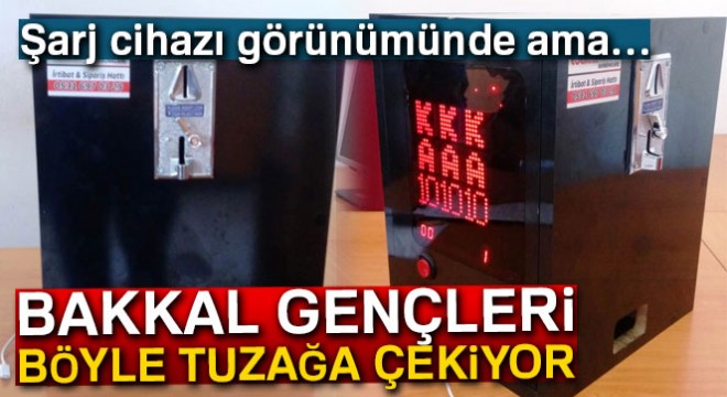 Şarj cihazını kumar makinesine dönüştürdü