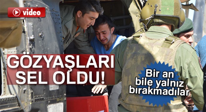 Şehidi, aynı çatışmada yaralanan silah arkadaşları yalnız bırakmadı