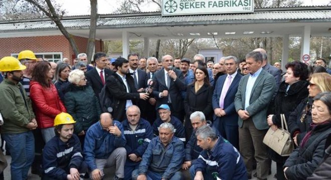 ‘Şeker fabrikaları satılmasın’ protestosu