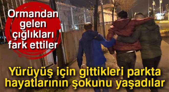 Yürüyüş için gittikleri parkta hayatlarının şokunu yaşadılar