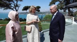 Erdoğan, Belçika Kraliçesi Mathilde’i İstanbul’da Kabul Etti